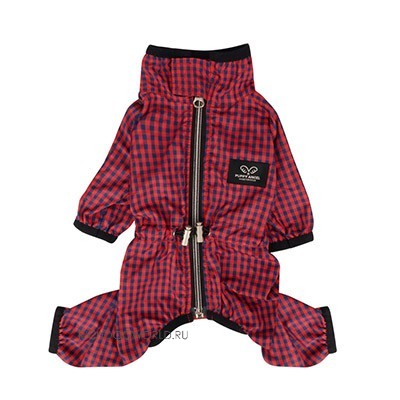 465 PA-OW Дождевик-пыльник для мальчиков (УНИСЕКС), красный #337 "MAGAGIO Check Raincoat" (S)
